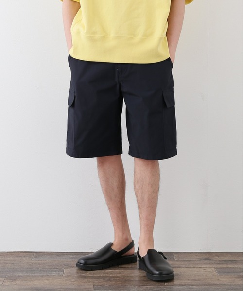 417 EDIFICE(フォーワンセブンエディフィス)の「【BIG SHIRTS / ビックシャツ】 カーゴショーツ(カーゴパンツ・メンズ・ブラック/グリーン・MEDIUM/LARGE)」の1枚目の写真