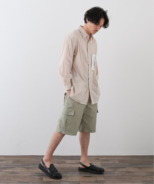 417 EDIFICE(フォーワンセブンエディフィス)の「【BIG SHIRTS / ビックシャツ】 カーゴショーツ(カーゴパンツ・メンズ・ブラック/グリーン・MEDIUM/LARGE)」の3枚目の写真