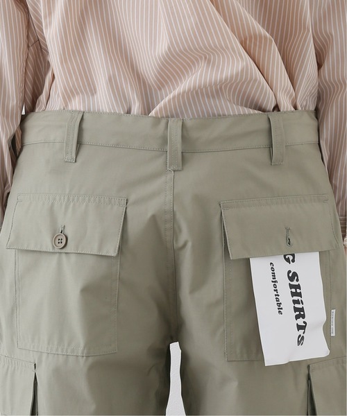 417 EDIFICE(フォーワンセブンエディフィス)の「【BIG SHIRTS / ビックシャツ】 カーゴショーツ(カーゴパンツ・メンズ・ブラック/グリーン・MEDIUM/LARGE)」の8枚目の写真