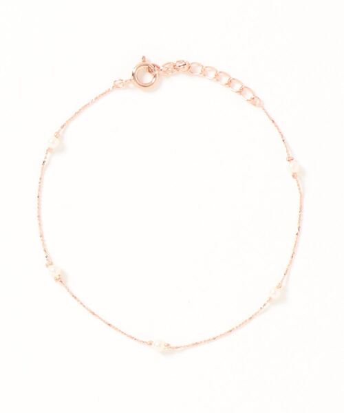 Three Four Time（ｽﾘｰﾌｫｰﾀｲﾑ）の「ステーションミニパールブレス（ブレスレット・レディース・ゴールド/ピンクゴールド・FREE）」の3枚目の写真