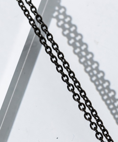 UNITED TOKYO(ユナイテッドトウキョウ)の「Tダブルリングネックレス(ネックレス・メンズ・ブラック/シルバー・FREE)」の4枚目の写真