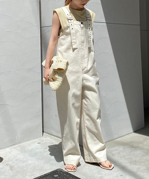 CAPRICIEUX LE'MAGE（カプリシューレマージュ）の「バイオサロペット（サロペット/オーバーオール・レディース・アイボリー/グレー・FREE）」の16枚目の写真