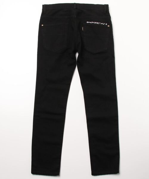 1 piu 1 uguale 3(ウノピゥウノウグァーレトレ)の「5 pocket BANDANA POCKET denim(デニムパンツ・メンズ・ブラック・Ⅲ/Ⅳ/Ⅵ/Ⅴ/Ⅶ)」の4枚目の写真