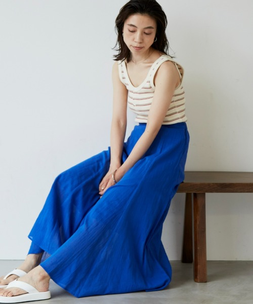 Auntie Rosa Holiday（アンティローザホリデー）の「フレアラインスカート（スカート・レディース・ブラック/ベージュ/ブルー/グリーン・FREE）」の5枚目の写真