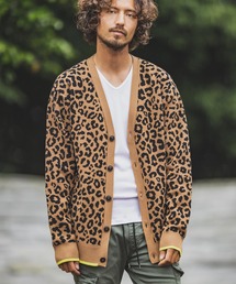 mcg2858-Leopard Knit Cardigan カーディガン