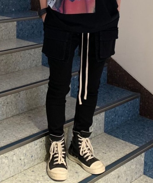 DANKE SCHON（ダンケシェーン）の「DankeSchon/ダンケシェーン/BIOWASH FLAP PANTS/バイオウォッシュフラップパンツ（その他パンツ・レディース・ブラック/グレー・LARGE/MEDIUM/SMALL/X-LARGE）」の2枚目の写真