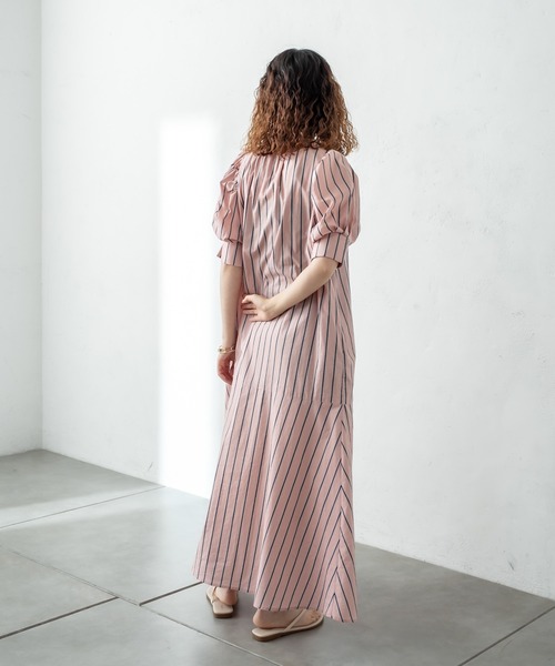 mystic（ミスティック）の「パフスリーブシャツワンピース（ワンピース・レディース・ブルー/ピンク・FREE）」の13枚目の写真