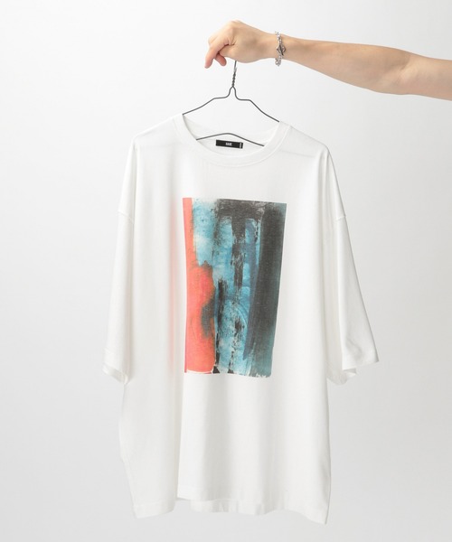 HARE（ハレ）の「グラフィックビッグプリントTEE by TAKESHI SUZUKI(HARE)（Tシャツ/カットソー・メンズ・ブラック/グレー/オフホワイト・SMALL/MEDIUM）」の2枚目の写真