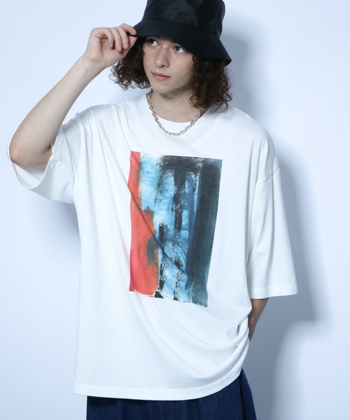 HARE（ハレ）の「グラフィックビッグプリントTEE by TAKESHI SUZUKI(HARE)（Tシャツ/カットソー・メンズ・ブラック/グレー/オフホワイト・SMALL/MEDIUM）」の10枚目の写真