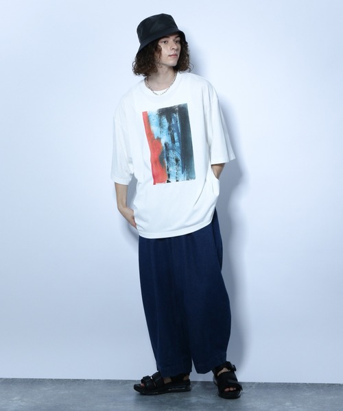 HARE（ハレ）の「グラフィックビッグプリントTEE by TAKESHI SUZUKI(HARE)（Tシャツ/カットソー・メンズ・ブラック/グレー/オフホワイト・SMALL/MEDIUM）」の13枚目の写真