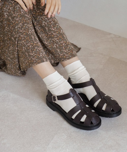 VIVIAN（ヴィヴィアン）の「ボリュームソールグルカサンダル（サンダル・レディース・D/ブラック系その他2/ブラウン系その他5/ホワイト系その他5・S/LL/L/M）」の3枚目の写真