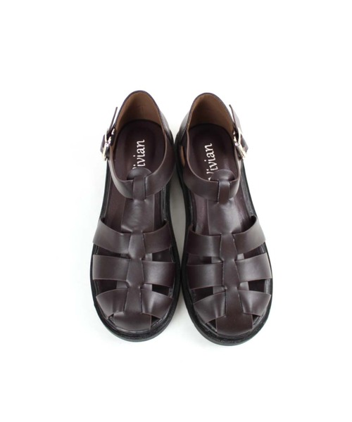 VIVIAN（ヴィヴィアン）の「ボリュームソールグルカサンダル（サンダル・レディース・D/ブラック系その他2/ブラウン系その他5/ホワイト系その他5・S/LL/L/M）」の13枚目の写真