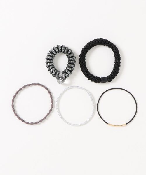 Three Four Time（ｽﾘｰﾌｫｰﾀｲﾑ）の「ラメ5本セットヘアゴム（ヘアゴム・レディース・ブラウン/ベージュ/ブラック・FREE）」の4枚目の写真