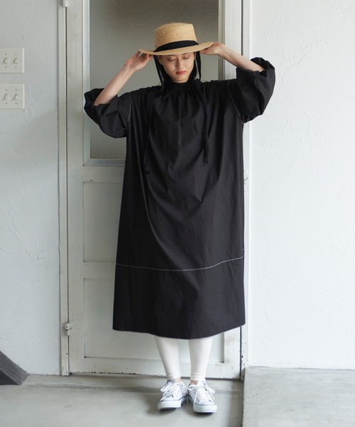 Libra Cue(リブラ キュー)の「2wayモノトーンステッチワンピース(ワンピース・レディース・ブラック/ブラウン/アイボリー・FREE)」の21枚目の写真