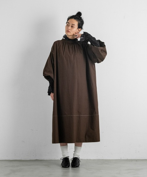 Libra Cue(リブラ キュー)の「2wayモノトーンステッチワンピース(ワンピース・レディース・ブラック/ブラウン/アイボリー・FREE)」の15枚目の写真