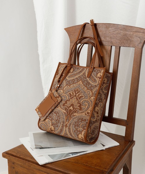 COLONY 2139（コロニートゥーワンスリーナイン）の「ジャガードポーチ付きトートバッグ/ショルダーバッグ（トートバッグ・レディース・ブラック/ブラウン/レオパード/ゼブラ/グリーン・FREE）」の16枚目の写真