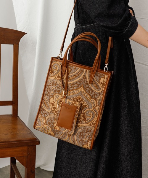 COLONY 2139（コロニートゥーワンスリーナイン）の「ジャガードポーチ付きトートバッグ/ショルダーバッグ（トートバッグ・レディース・ブラック/ブラウン/レオパード/ゼブラ/グリーン・FREE）」の17枚目の写真