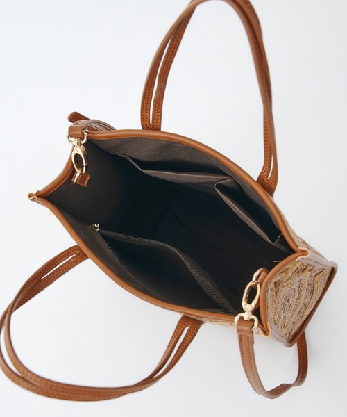 COLONY 2139（コロニートゥーワンスリーナイン）の「ジャガードポーチ付きトートバッグ/ショルダーバッグ（トートバッグ・レディース・ブラック/ブラウン/レオパード/ゼブラ/グリーン・FREE）」の7枚目の写真