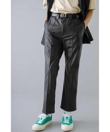 MONKEY TIME | ＜monkey time＞ FAUX LTHR BACK SLIT TROUSER/トラウザーズ(その他パンツ)