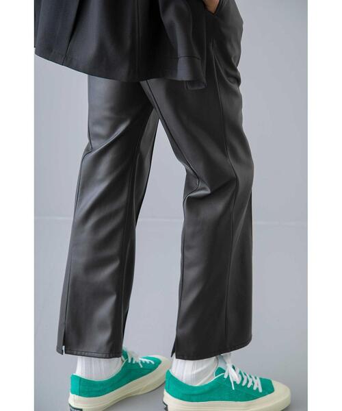 MONKEY TIME（モンキータイム）の「＜monkey time＞ FAUX LTHR BACK SLIT TROUSER/トラウザーズ（その他パンツ・メンズ・ブラック/ダークブラウン・S/M/L）」の6枚目の写真