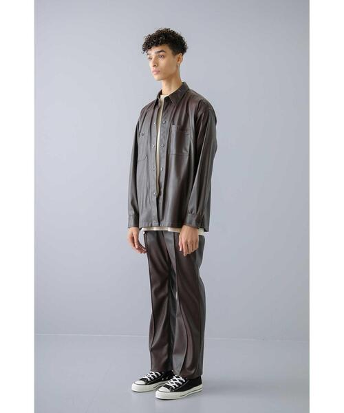 MONKEY TIME（モンキータイム）の「＜monkey time＞ FAUX LTHR BACK SLIT TROUSER/トラウザーズ（その他パンツ・メンズ・ブラック/ダークブラウン・S/M/L）」の7枚目の写真