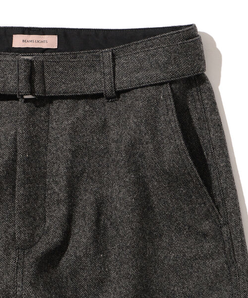 BEAMS LIGHTS（ビームスライツ）の「BEAMS LIGHTS / ストレッチ フラノ ベルト パンツ（その他パンツ・メンズ・ネイビー/グレー・SMALL/MEDIUM/LARGE）」の7枚目の写真