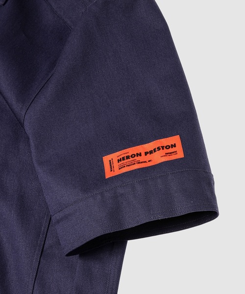 HERON PRESTON（ヘロンプレストン）の「LABEL FR CUTS SHIRT（シャツ/ブラウス・メンズ・ブルー・M/L）」の2枚目の写真