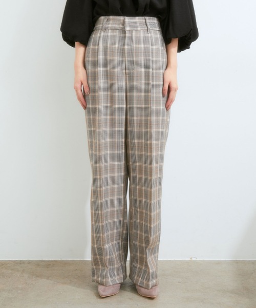 VIS（ビス）の「【セットアップ対応】スタイルアップが叶う。美脚セミワイドパンツ（スラックス・レディース・ベージュ/レンガ/ブラック/グリーン/ベージュ系その他2・L/M/S/SS）」の16枚目の写真