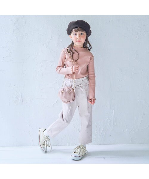 apres les cours（アプレレクール）の「さくらんぼ刺繍ポシェット（ショルダーバッグ・キッズ・ピンク/キナリ・FREE）」の3枚目の写真