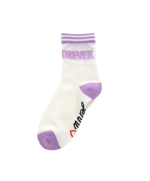 JENNI love(ジェニィラブ)の「ラインシースルークルーソックス(ソックス/靴下・キッズ・ラベンダー/ブラック/ミント・19-21cm/22-24cm)」の3枚目の写真