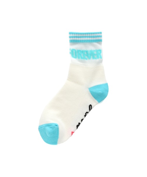 JENNI love(ジェニィラブ)の「ラインシースルークルーソックス(ソックス/靴下・キッズ・ラベンダー/ブラック/ミント・19-21cm/22-24cm)」の1枚目の写真