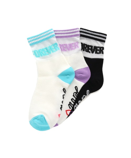 JENNI love(ジェニィラブ)の「ラインシースルークルーソックス(ソックス/靴下・キッズ・ラベンダー/ブラック/ミント・19-21cm/22-24cm)」の5枚目の写真