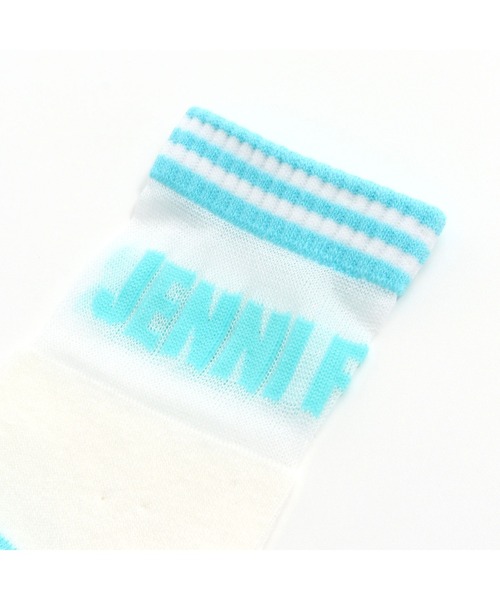 JENNI love(ジェニィラブ)の「ラインシースルークルーソックス(ソックス/靴下・キッズ・ラベンダー/ブラック/ミント・19-21cm/22-24cm)」の4枚目の写真