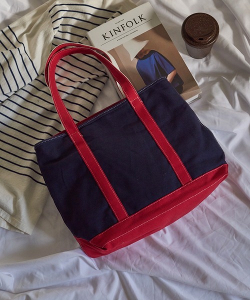 SETUP7（セットアップセブン）の「13色から選べるジップ付き、ママさんトート【SETUP7】ユーティリティキャンバスグローサリー ジップトップトート（トートバッグ・レディース・ブラック/ブラウン/グリーン/レッド/ホワイト系7/ホワイト系6/ブラック系1/グレー/ホワイト系5/ブラック系2/ネイビー系1/ネイビー系2/ネイビー系3・FREE）」の12枚目の写真