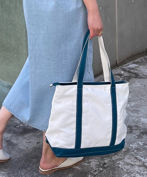 SETUP7（セットアップセブン）の「13色から選べるジップ付き、ママさんトート【SETUP7】ユーティリティキャンバスグローサリー ジップトップトート（トートバッグ・レディース・ブラック/ブラウン/グリーン/レッド/ホワイト系7/ホワイト系6/ブラック系1/グレー/ホワイト系5/ブラック系2/ネイビー系1/ネイビー系2/ネイビー系3・FREE）」の18枚目の写真