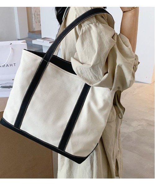 SETUP7（セットアップセブン）の「13色から選べるジップ付き、ママさんトート【SETUP7】ユーティリティキャンバスグローサリー ジップトップトート（トートバッグ・レディース・ブラック/ブラウン/グリーン/レッド/ホワイト系7/ホワイト系6/ブラック系1/グレー/ホワイト系5/ブラック系2/ネイビー系1/ネイビー系2/ネイビー系3・FREE）」の20枚目の写真