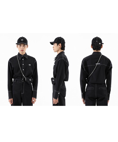 BASIC COTTON（ベーシックコットン）の「A'GEM/9 × .kom『BASIC COTTON/ベーシックコットン』BCN Triangle Bag/ベーシック トライアングル ショルダーバック（ショルダーバッグ・レディース・ブラック/A/B・FREE）」の17枚目の写真