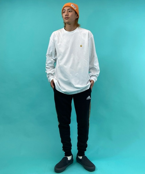 Carhartt WIP（カーハートダブリューアイピー）の「Carhartt WIP/カーハートダブリューアイピー ワンポイント チェイスロンT I026392（Tシャツ/カットソー・メンズ・ブラック/グリーン/ホワイト/ブルー/パープル/ブラウン・XL/L/M/XXL）」の22枚目の写真