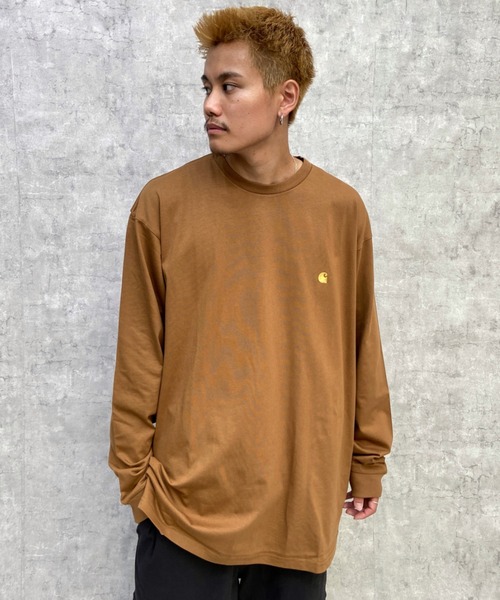 Carhartt WIP（カーハートダブリューアイピー）の「Carhartt WIP/カーハートダブリューアイピー ワンポイント チェイスロンT I026392（Tシャツ/カットソー・メンズ・ブラック/グリーン/ホワイト/ブルー/パープル/ブラウン・XL/L/M/XXL）」の11枚目の写真