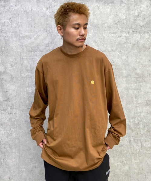 Carhartt WIP（カーハートダブリューアイピー）の「Carhartt WIP/カーハートダブリューアイピー ワンポイント チェイスロンT I026392（Tシャツ/カットソー・メンズ・ブラック/グリーン/ホワイト/ブルー/パープル/ブラウン・XL/L/M/XXL）」の12枚目の写真