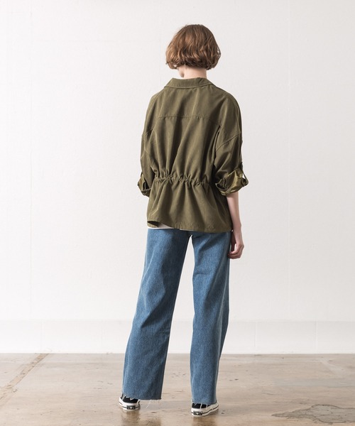 ALLUMER(アリュメール)の「フィブリルミリタリーブルゾン(ミリタリージャケット・レディース・カーキ/ブラック・1)」の8枚目の写真