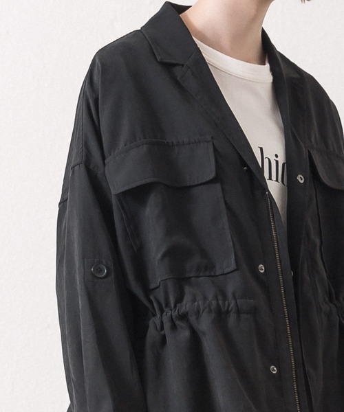 ALLUMER(アリュメール)の「フィブリルミリタリーブルゾン(ミリタリージャケット・レディース・カーキ/ブラック・1)」の5枚目の写真