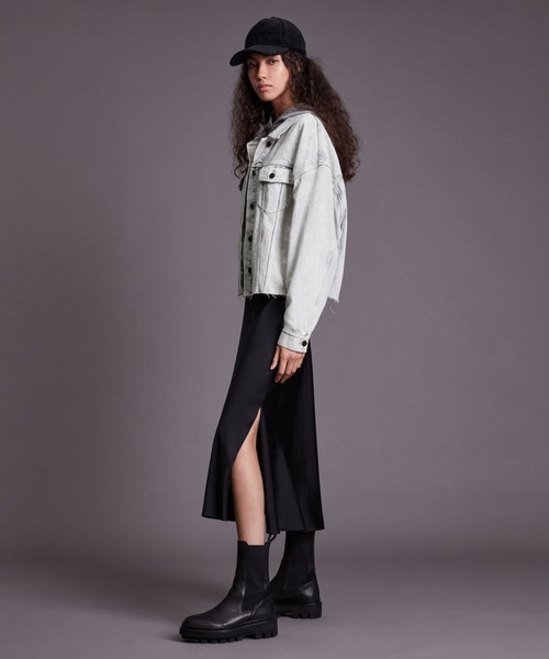 ALLSAINTS(オールセインツ)の「PIPER DENIM JACKET | PIPER デニム ジャケット(デニムジャケット・レディース・グレー系・6/8/2/4/10)」の3枚目の写真