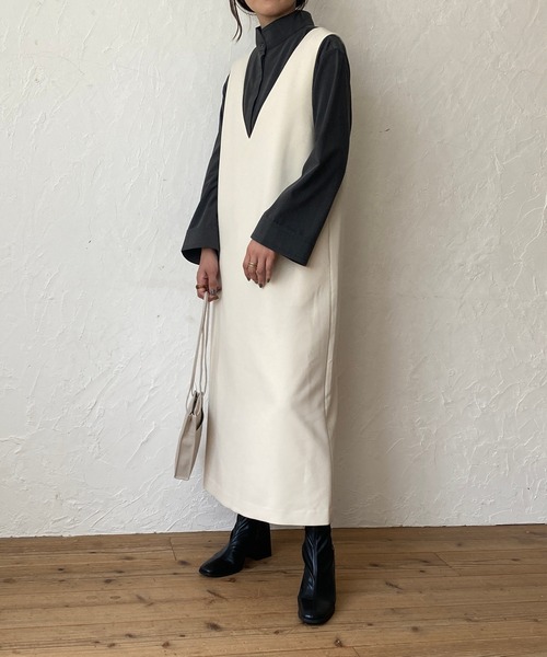 ReNorm(リノーム)の「【YUKIコラボ】2wayスタンドカラーブラウス(シャツ/ブラウス・レディース・オフホワイト/グレー・フリー)」の19枚目の写真