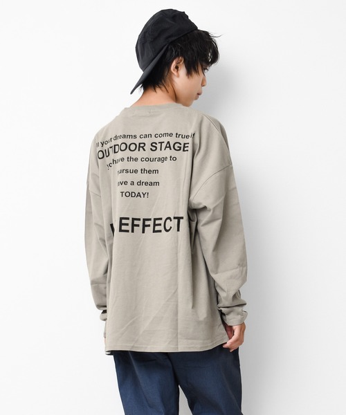 RAT EFFECT(ラットエフェクト)の「バックナロープリントロングTシャツ(Tシャツ/カットソー・キッズ・グリーン/グレー/ブラック/ライトブルー/オフホワイト/チャコールグレー・120/150/130/140/160/170)」の4枚目の写真