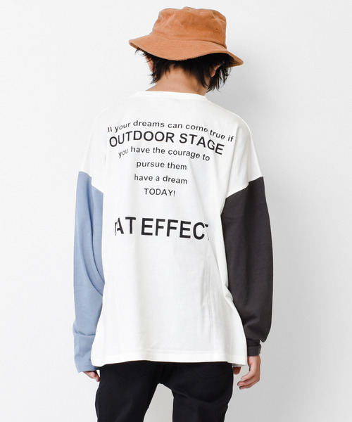 RAT EFFECT(ラットエフェクト)の「バックナロープリントロングTシャツ(Tシャツ/カットソー・キッズ・グリーン/グレー/ブラック/ライトブルー/オフホワイト/チャコールグレー・120/150/130/140/160/170)」の2枚目の写真