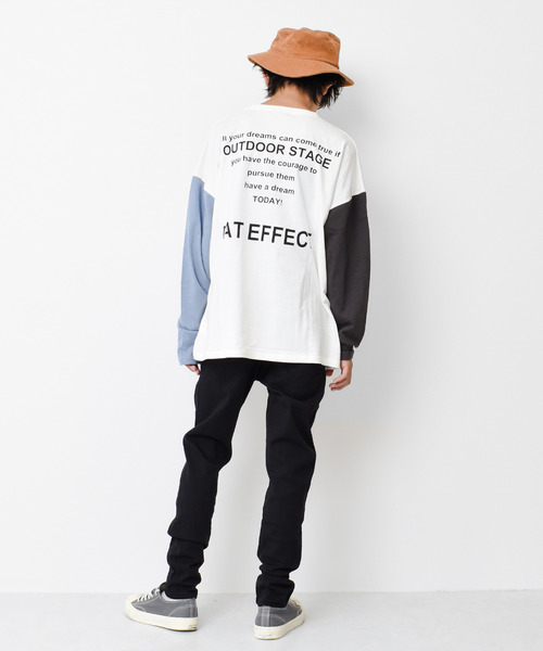 RAT EFFECT(ラットエフェクト)の「バックナロープリントロングTシャツ(Tシャツ/カットソー・キッズ・グリーン/グレー/ブラック/ライトブルー/オフホワイト/チャコールグレー・120/150/130/140/160/170)」の22枚目の写真