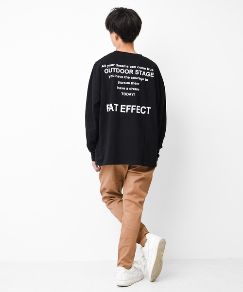 RAT EFFECT(ラットエフェクト)の「バックナロープリントロングTシャツ(Tシャツ/カットソー・キッズ・グリーン/グレー/ブラック/ライトブルー/オフホワイト/チャコールグレー・120/150/130/140/160/170)」の8枚目の写真