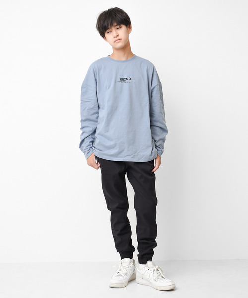 RAT EFFECT(ラットエフェクト)の「バックナロープリントロングTシャツ(Tシャツ/カットソー・キッズ・グリーン/グレー/ブラック/ライトブルー/オフホワイト/チャコールグレー・120/150/130/140/160/170)」の13枚目の写真