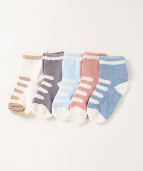 Anuenue（アヌエヌエ）の「キッズソックス（5足セット靴下）（ソックス/靴下・キッズ・A/B/C/D/E/F・M/L）」の2枚目の写真